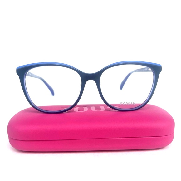 New TOUS Eyeglasses VTOA36 09MC 53 16 135 Acetate Frames Navy Blue Women Glasses - Picture 2 of 15